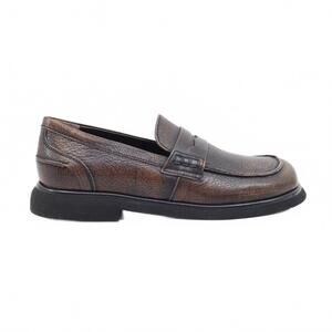 NEW LAURA BELLARIVA women's pellame madras penny loafer in brown